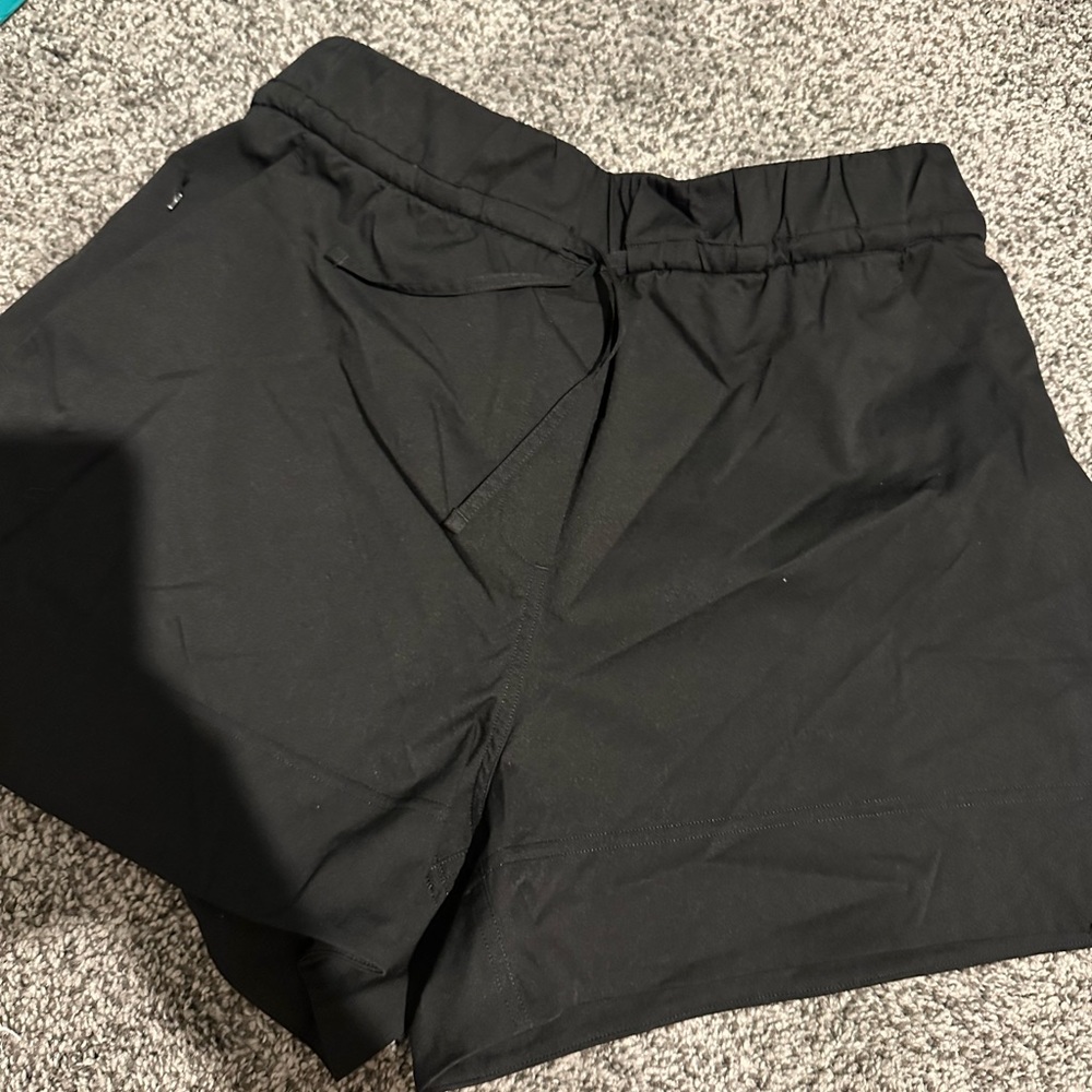 Lululemon Black Athletic Drawstring Shorts